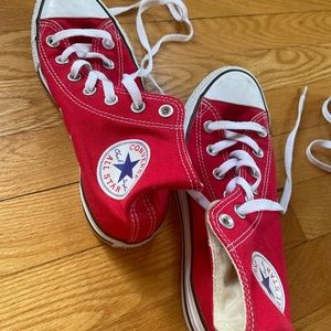 Red high top converse